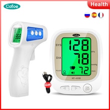 Cofoe Voorhoofd Thermometer & Bloeddrukmeter Arm Automatische Bloeddrukmeter Niet Contact Infrarood Thermometer Lichaam