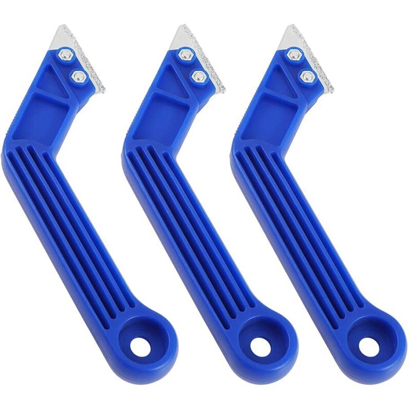 ! 3 Pcs Grout Scraping Rake Tool Tile Rake Silicone Caulking Tool Kit with 12 Blade for Bathroom Kitchen Room Floor Cor
