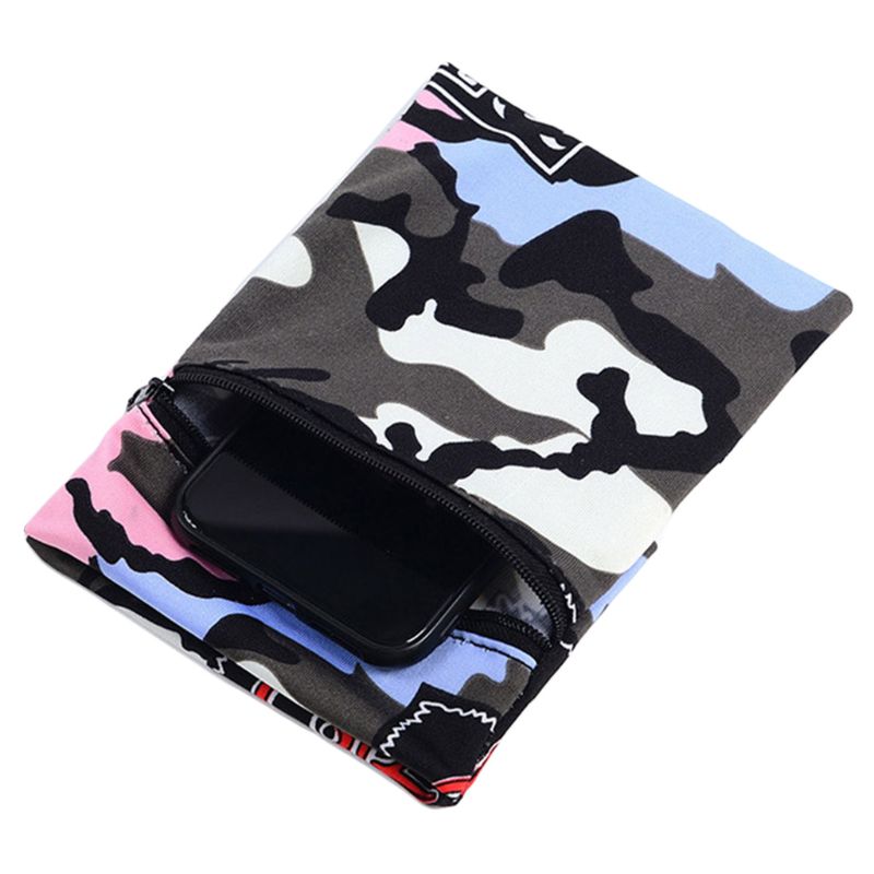 Outdoor Sports 2 Pocket Wrist Wallet Cell Phone Holder Multifunction Travel Running Ankle Pouch Sweatband Armband Case: A