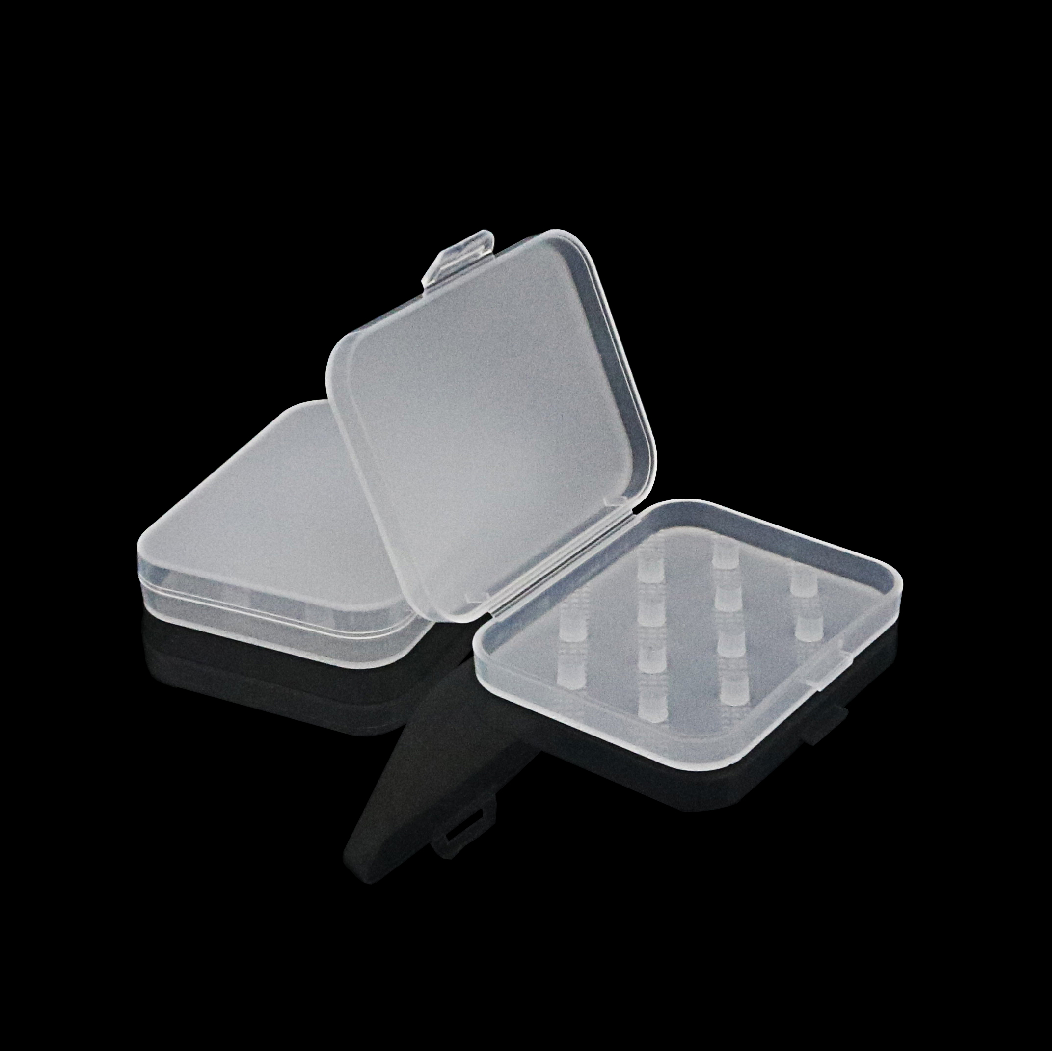 Caja de plástico para tapones para los oídos, caja de embalaje para tapones para los oídos, estuche de espuma viscoelástica, accesorios para auriculares, caja organizadora, bolsa de almacenamiento: Gris claro