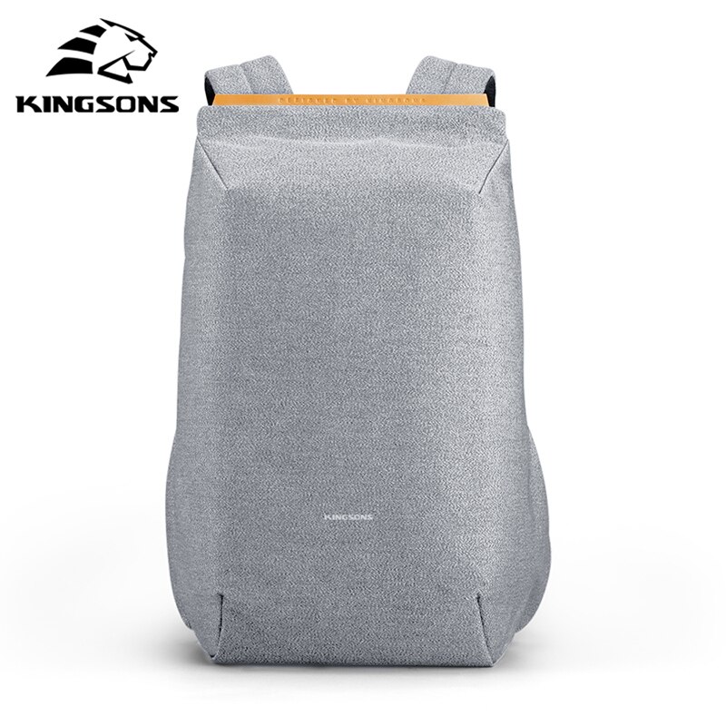 Kingsons neue wasserdichte laptop rucksack USB lade schule tasche anti-diebstahl reisen rucksäcke für männer und frauen mochila: Light gray