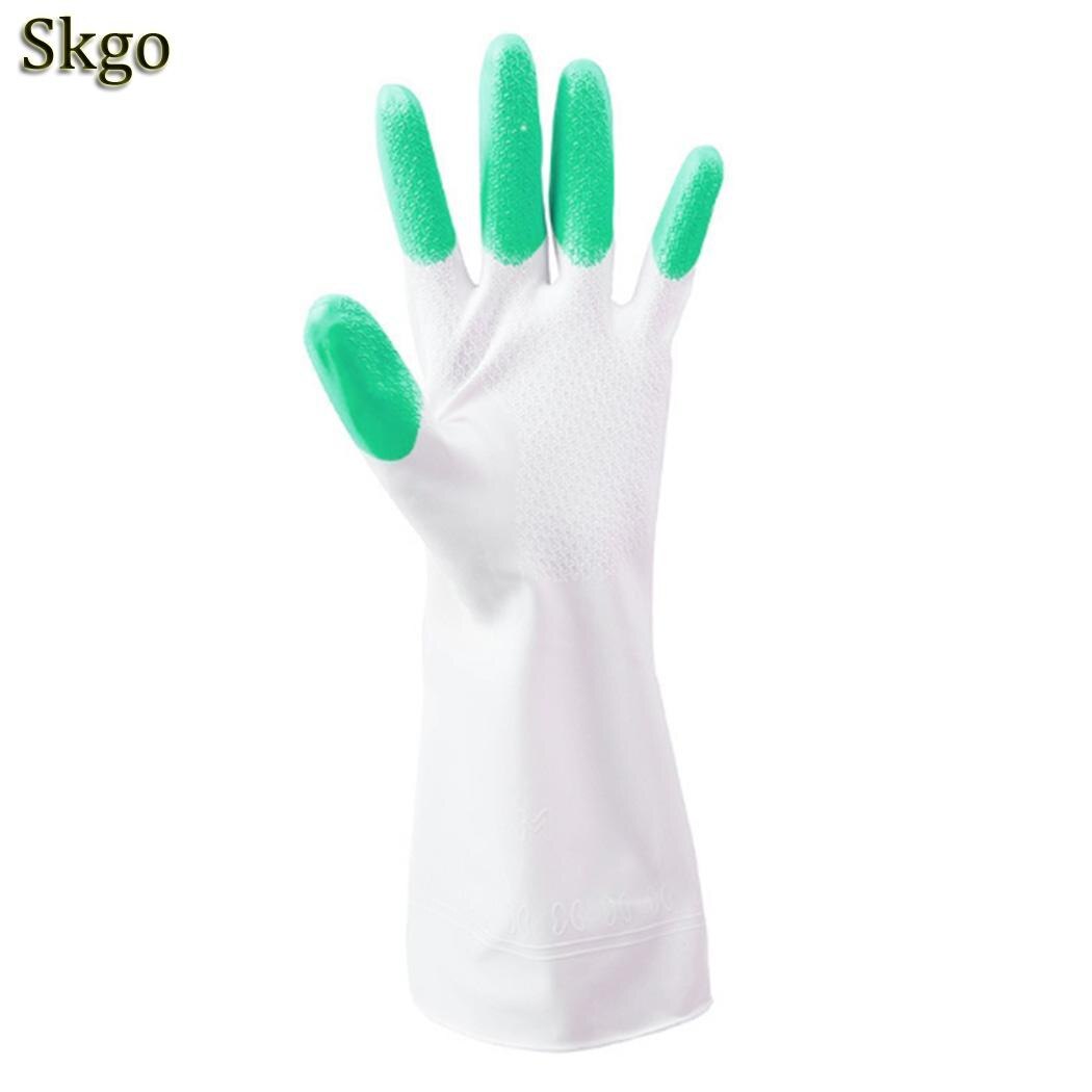 Keuken Afwassen Reinigen Waterdichte Rubberen Latex Blauw/Groen/Roze Handschoenen