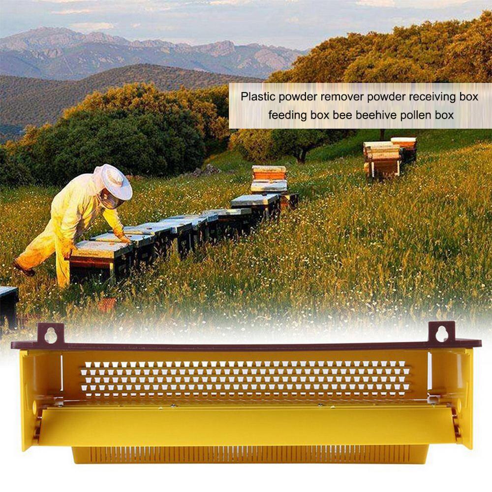 Pollenopsamler plast fælde bakke indgang bi pollen fælde aftagelig pollen fjerner bee skep pollen box biavl værktøj