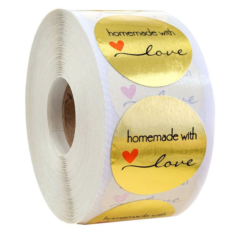 50 Labels Per wad round gold foil thank you for purchasing sticker wad pack sticker package Stationery Sticker 1inch: YH234-50pcs