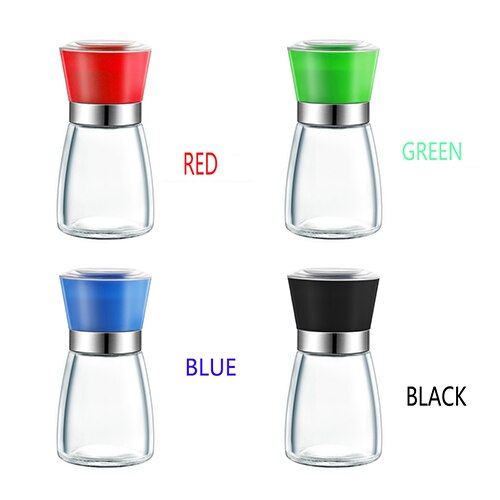 Keuken Slijpen Flessen Gereedschap Zout Pepermolen Grinder Peper Slijpmachines Shaker Spice Container Kruiden Kruiderij Jar Houder: 4PCS