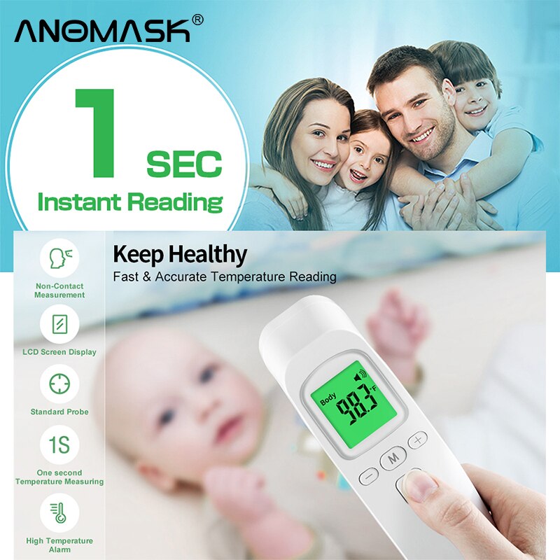 Digitale Infrarood Voorhoofd Thermometer Non-Contact Body Temperatuurmeting Digitale Thermometer Voor Volwassen Kind Baby