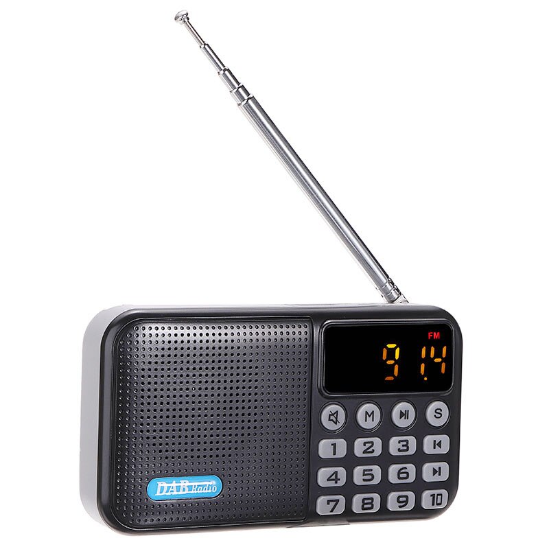 Portable Mini Digital Radio Receiver Handheld Digital DAB+FM+USB+TF Card Speaker MP3 Player Speaker Rechargeable