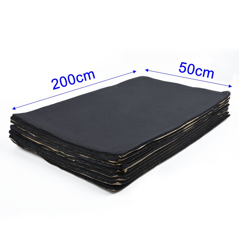 200*50cm 10mm Thickness Car Foam Cotton Deadener Reduction Noise Sound Insulation Cotton Door Trunk Soundproof Auto Accessories
