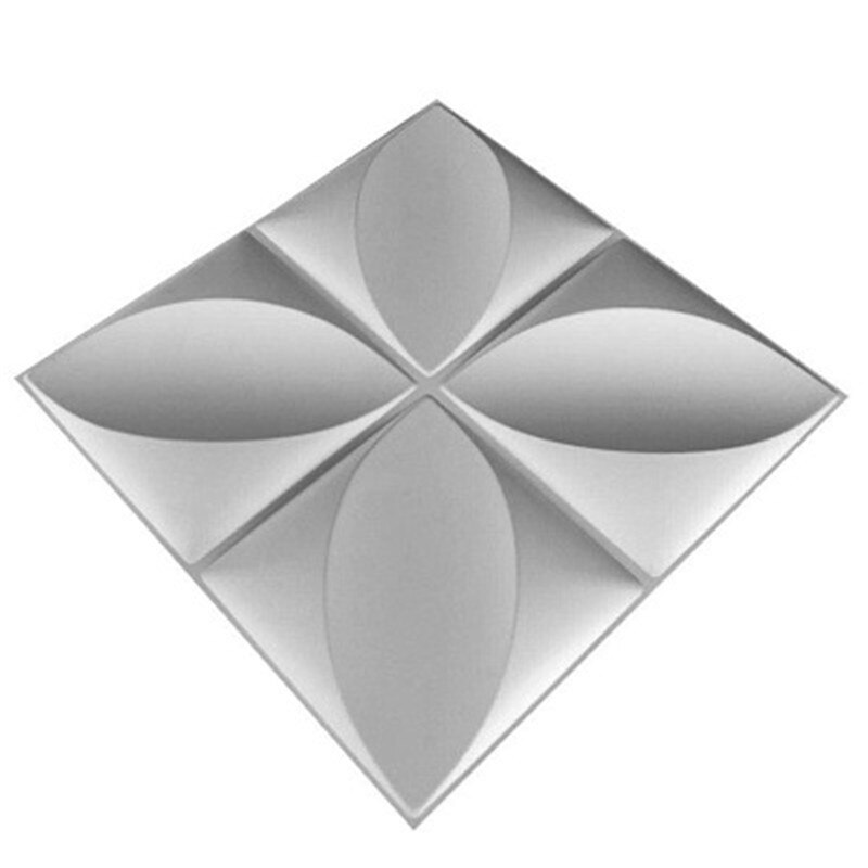 5Pack PVC 3D Wall Stickers Beautiful Embossed White Wall Panels Home Decor Waterproof Wallpaper For Living Room Kitchen 30*30cm: B shape