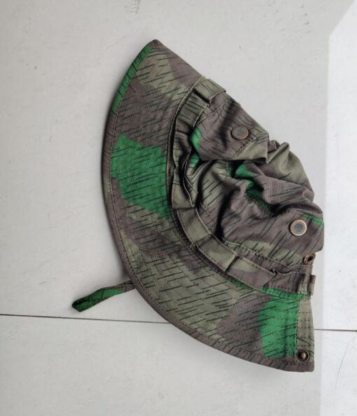 German Oak Leaves Camouflage Cap Boonie Hat Flecktarn Pea Raindrop: green