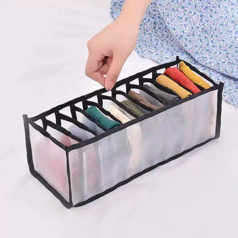 Aufbewahrungsbox für Unterwäsche, Kleidungs-Organizer, Schrank-Organizer, Kleiderschrank, Schublade, BH, Krawatten, T-Shirt, Jeans, Socken, Organisationssystem: Dunkelgrau