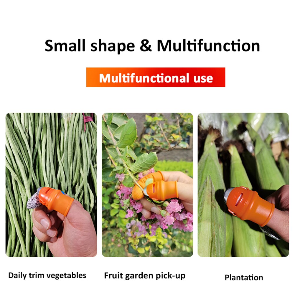 Thumb Cutter Vegetables Tomato Fruit Picker Separator Finger Tool Sharp Blade Hand Cutting Tool For Harvesting Garden Tools