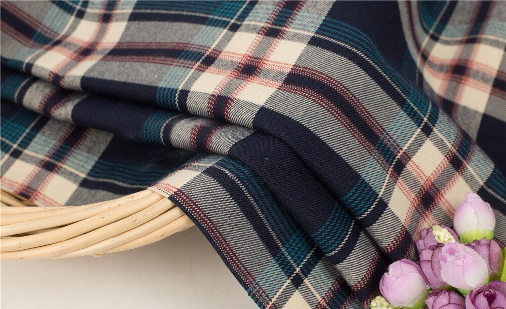 Mylb 140cm x 50cm DIY Little Cloth group hilo-tela teñida, Patchwork Quilting hecho a mano para coser, Grid stripe