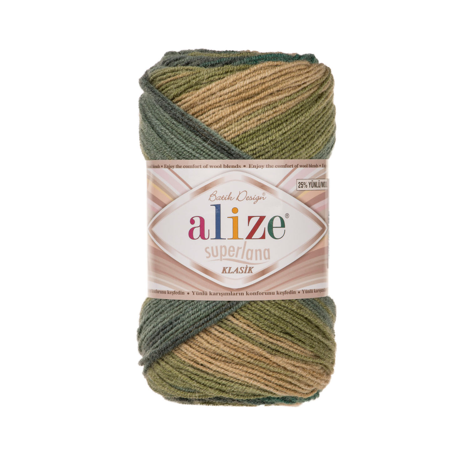 Alize Superlana Klassieke Batik Breien Garen Haak Garen Acryl Garen Zacht Garen Multicolour Garen Superlana Klasik Batik: 4840