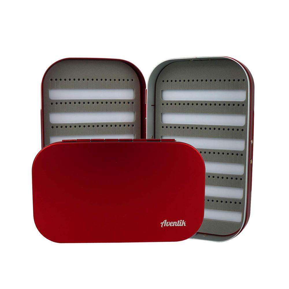 Aventik Aluminum Fly Box Fly Fishing Box EVA Foam Flies Boxes Fly Fishing Boxes 10 Compartments Fishing Boxes L