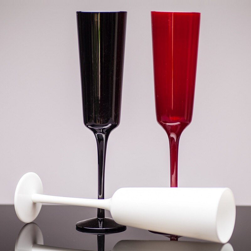 220ML lead-free glass black and white wine glass European goblet home decoration