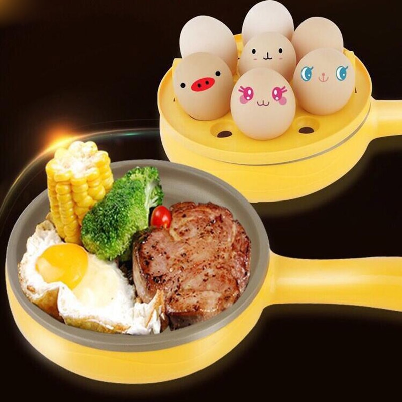 Multifunctionele Huishoudelijke Mini Ei Omelet Pannenkoeken Elektrische Gebakken Steak Koekenpan Non-stick Gekookte Eieren HY99 JU01
