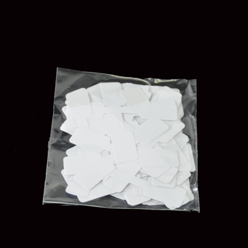 Jewelry labels 50 pcs/100 pcs kraft paper self-adhesive retail round jewelry labels tag price self-sticking: 6x1.2cmwhite / 100pcs
