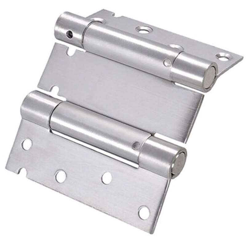 Double Open Door Hinge Stainless Steel Spring Auto Closing Fold Hinges Two-way Open Door Bar Fence Cowboy Door Hardware