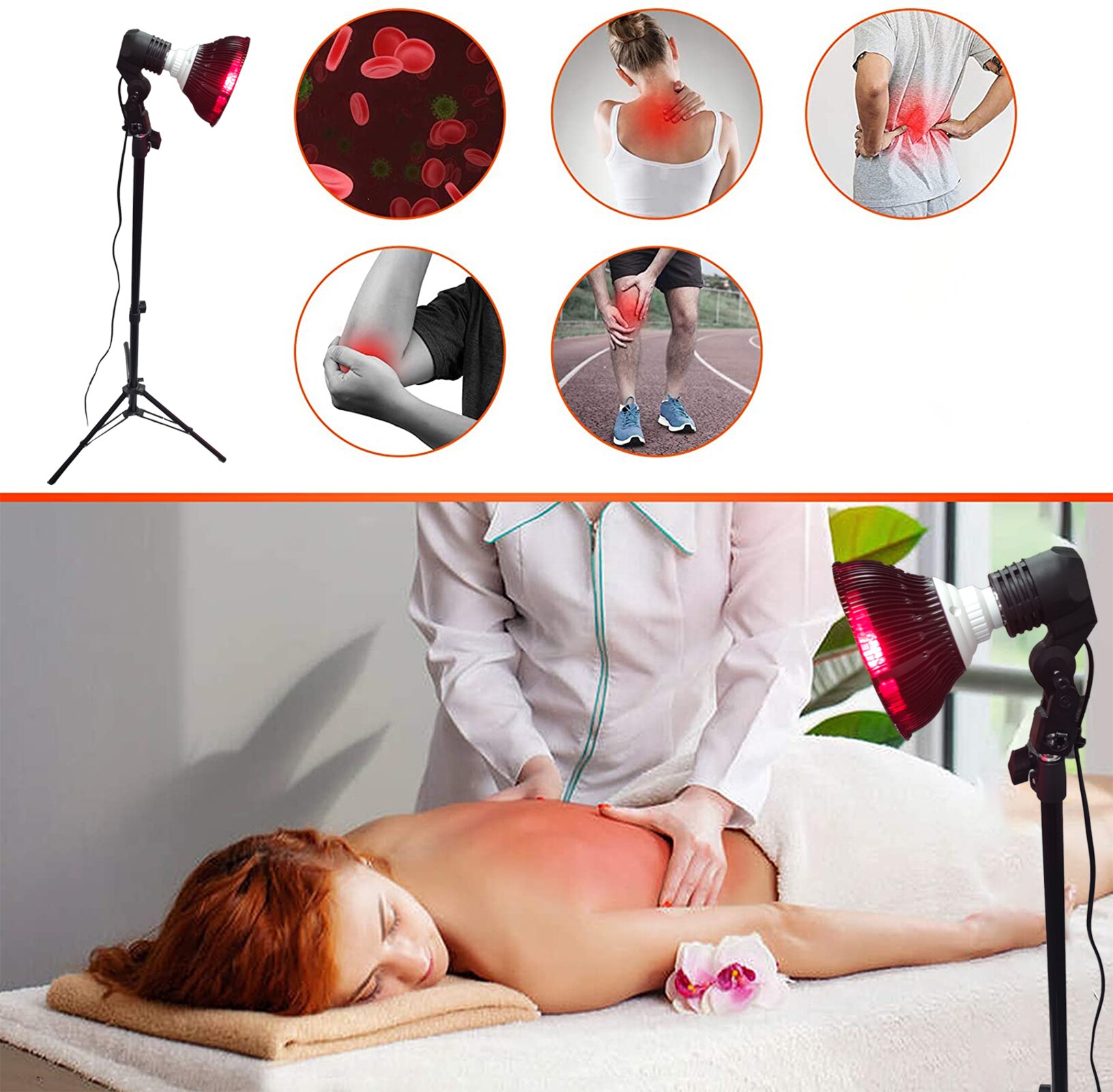 54W Red Light Therapy Lamp LED Infrared Light Therapy Device 660nm 850nm Infrared Combo For Skin Care Pain Relief Health Care