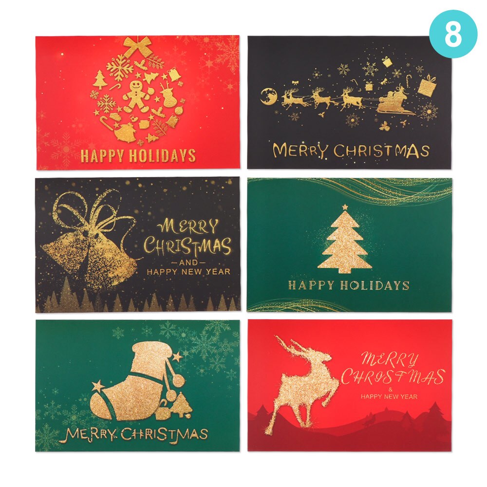 24 Pcs/lot Christmas Greeting Card Kids Christmas Blessing Greeting Cards Envelope Year Postcard Card Xmas Party: 8