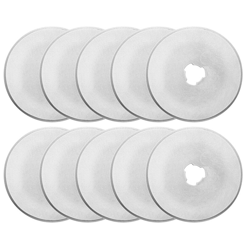 Cuchilla de corte Circular de 45mm, cortador rotativo de acero prémium para tela, herramientas de costura de cuero para Patchwork, 10 Uds.