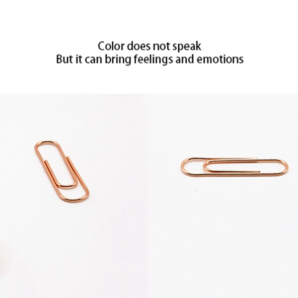 100 Paper Clips in Rose Gold Magnetic Clip Dispenser, Rose Gold Paper Clips Holder, 28mm, Rose Gold, 100 Clips Per Box