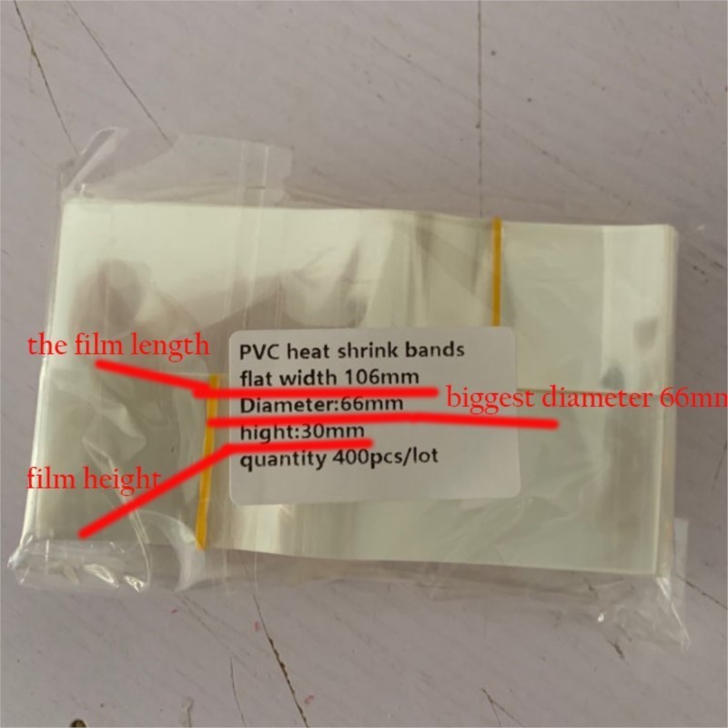 400 pièces/taille thermorétractable PVC bandes pour bouteille en verre bouche joint capuchon rétractable en plastique haut joint bandes posé à plat largeur X bande haute