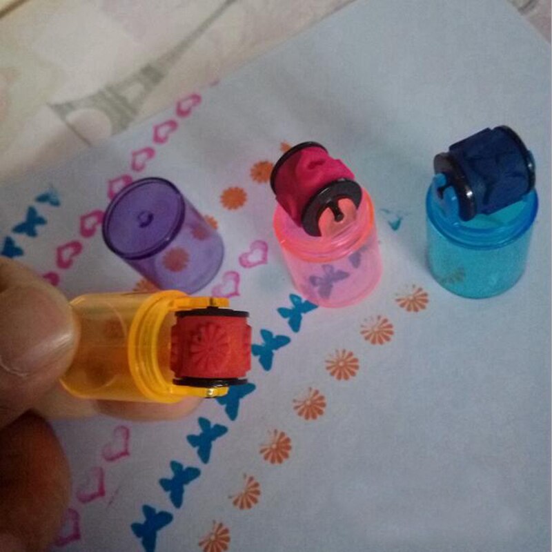 3/6 Pcs Colorful Image Learning Stamps Seals Educational Preschool Toys for Children Student DIY Drawing Tools Creativity