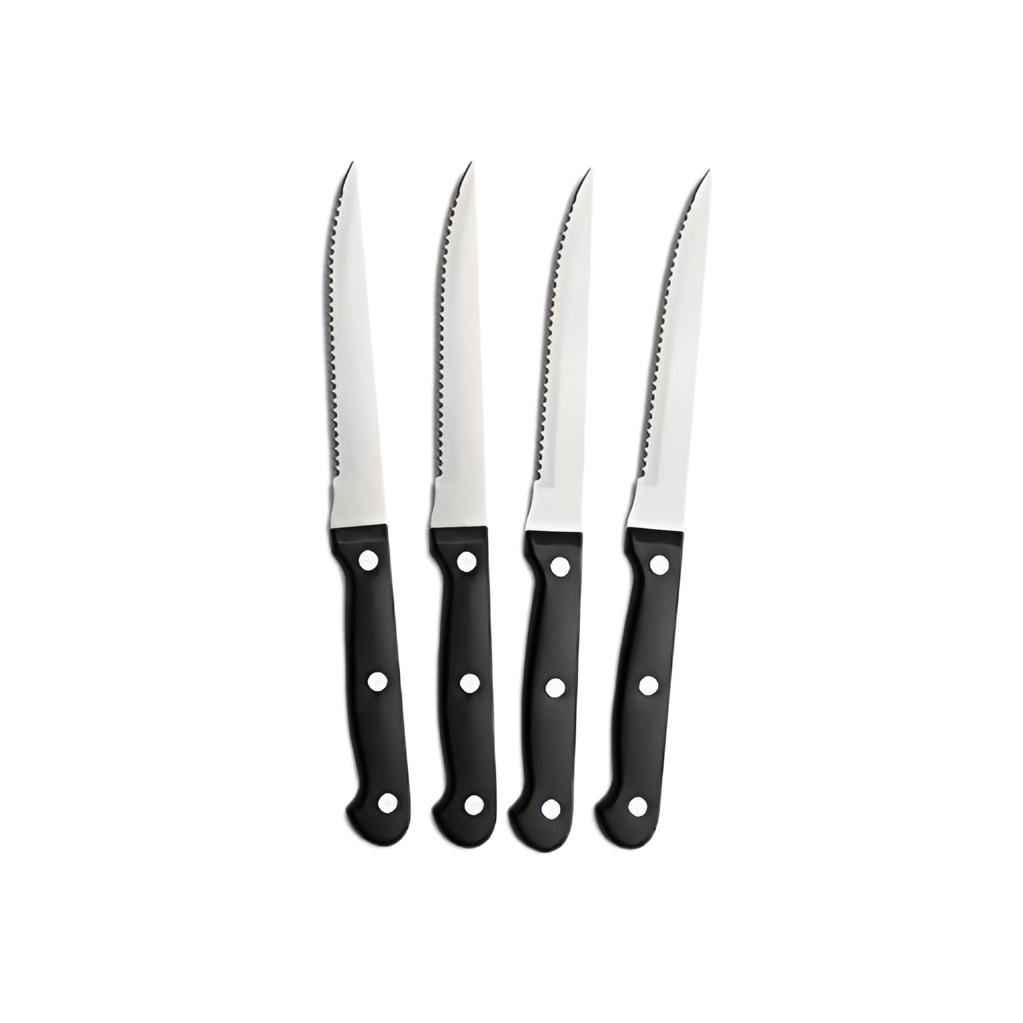 Juego de cuchillos para carne, juego de cubiertos, 4/6/8/16 Uds., cuchillos de cena dentados afilados de acero inoxidable, aptos para lavavajillas para carne y pan: Rojo