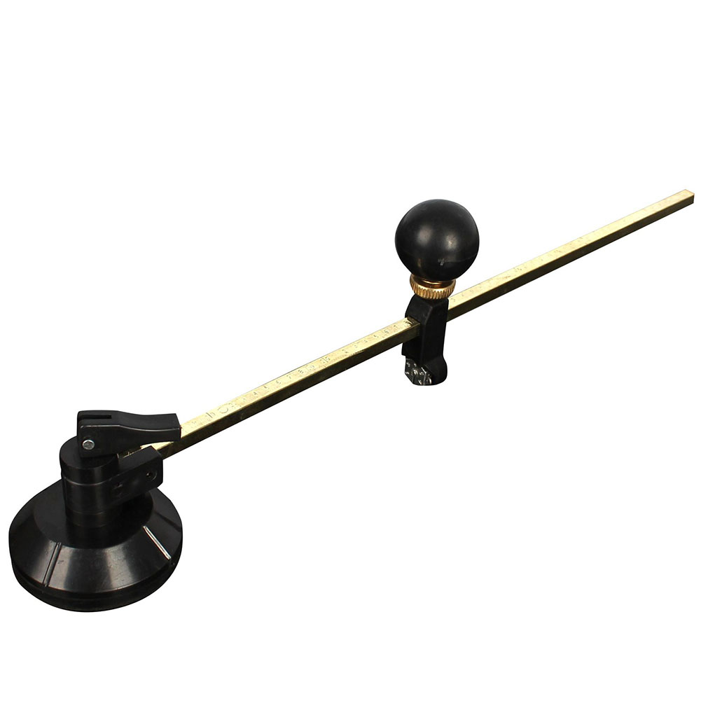 6 Wheels Window Adjustable Suction Cup Glass Cutter Scribe With Scale Knob Construction Tool Circular