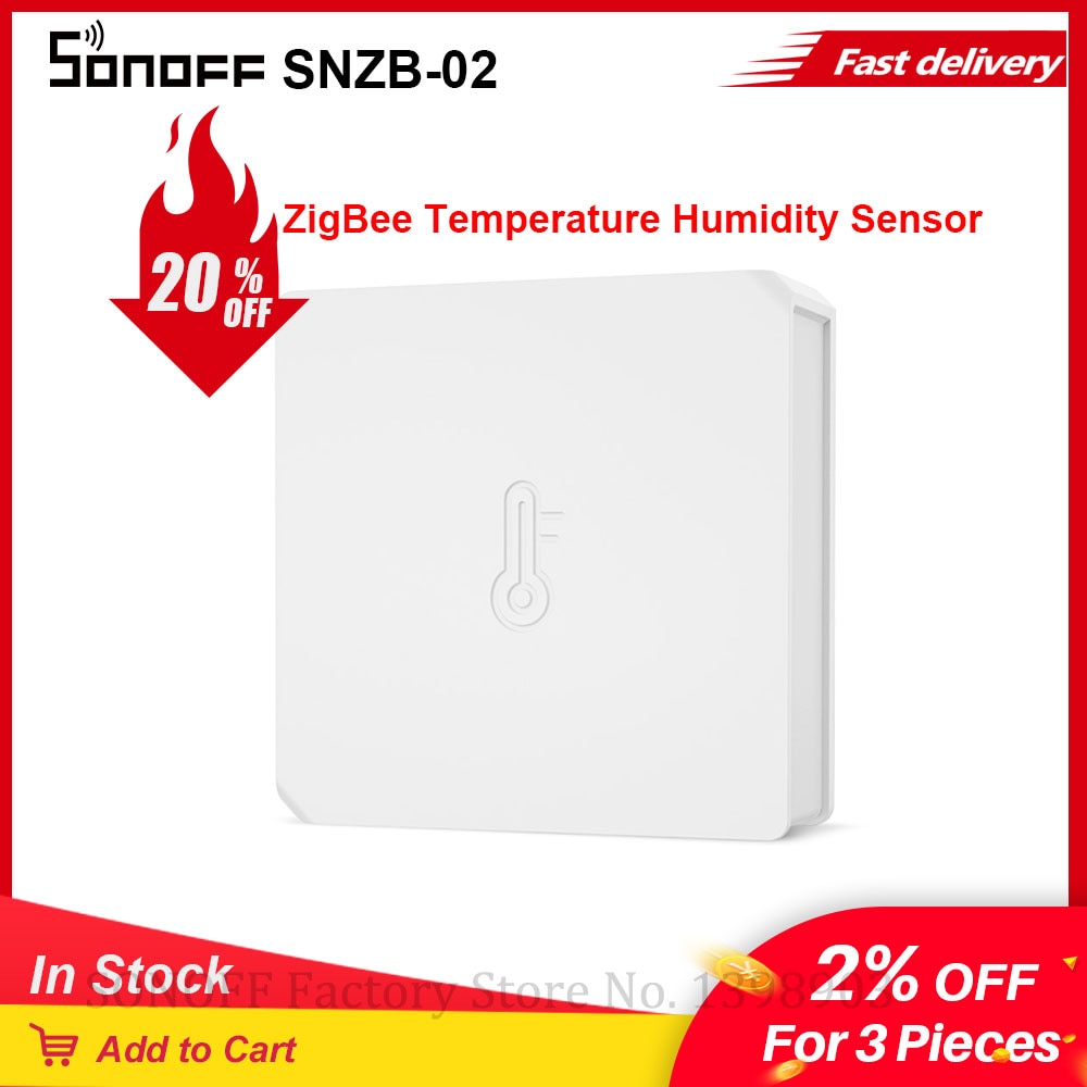 Itead Sonoff SNZB-02 Zigbee Temperatuur Vochtigheid Sensor Real Time Monitor Via E-Welink App Werkt Met Sonoff Zigbee Brug ifttt
