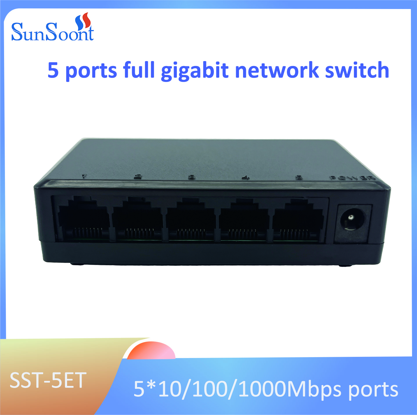Switch Ethernet 5/8 porte Adattatore switch di rete Gigabit desktop 10/100/1000Mbps Switch Ethernet RJ45 Switch rapido automatico MDI/MDIX