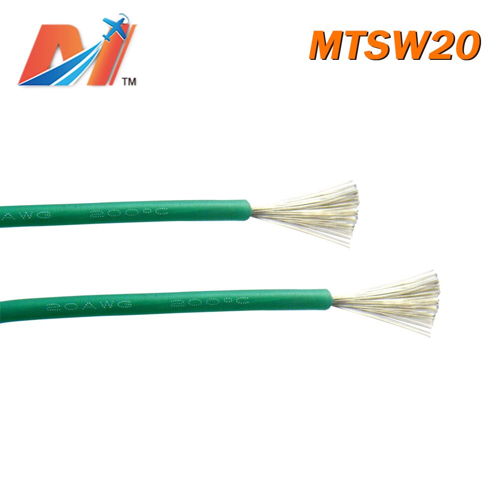 Maytech Clearance (1meter) power silicon wire AWG20 GREEN COLOR