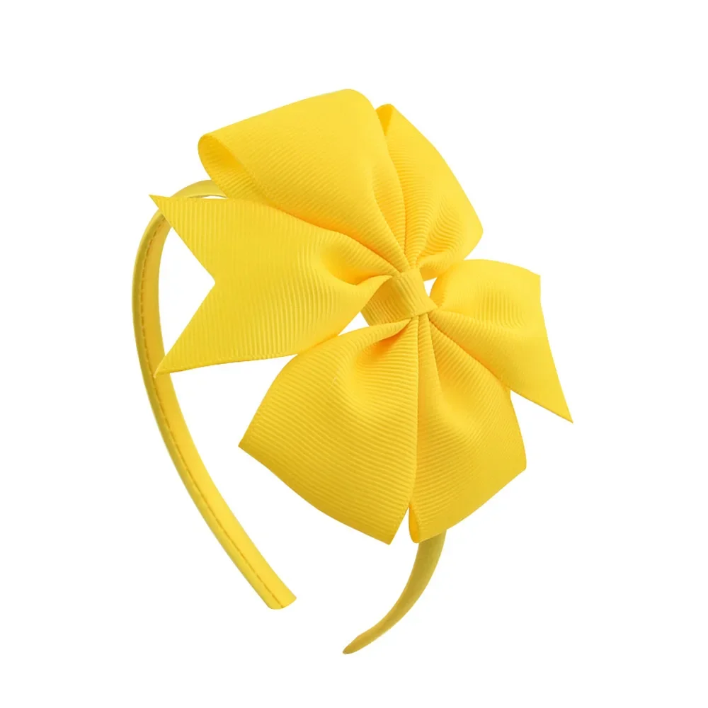 Diadema de flores grandes de 3,7 pulgadas, banda para el cabello para niñas, aro para el cabello hecho a mano sólido, cinta de grogrén, accesorios para el cabello,