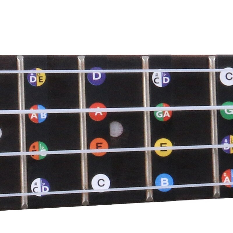 Ukulélé Fretboard autocollants corde Fret autocollants Note autocollant doigt Guide pour ukulélé débutant 10 pièces