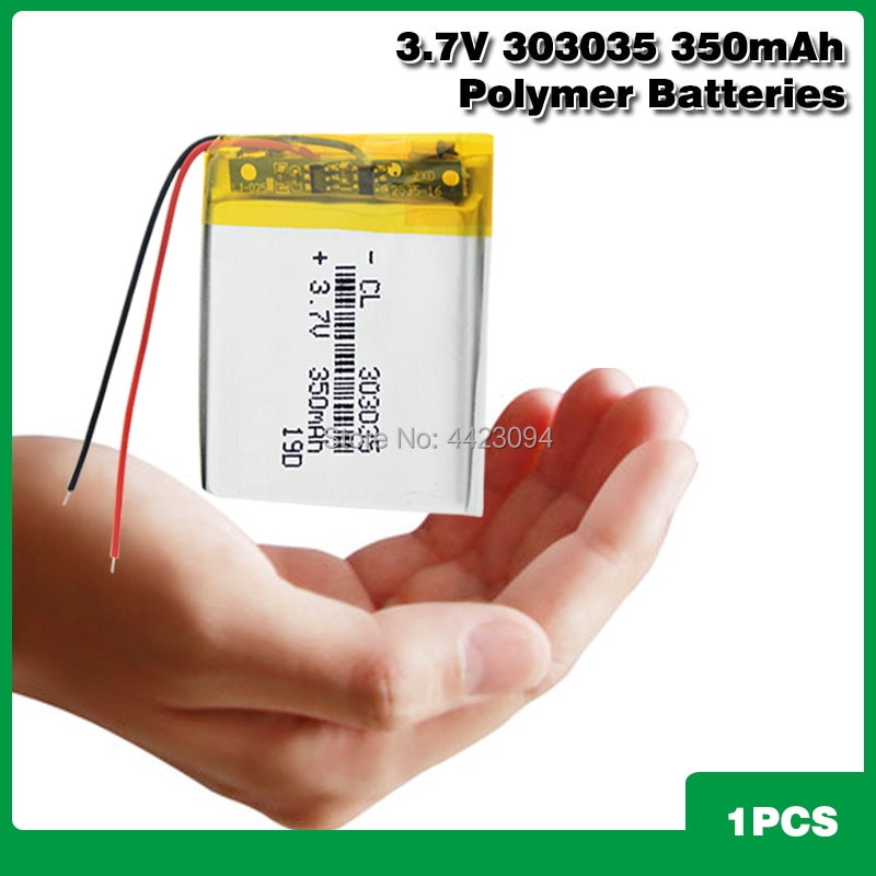 3.7V,350 Mah 303035 Polymer Lithium Ion/Li-Ion Batterij Voor Voice Recorder Pen, Smartband, smart Watch Bluetooth, Mp3 Mp4 Mp5 Gps: 1PCS