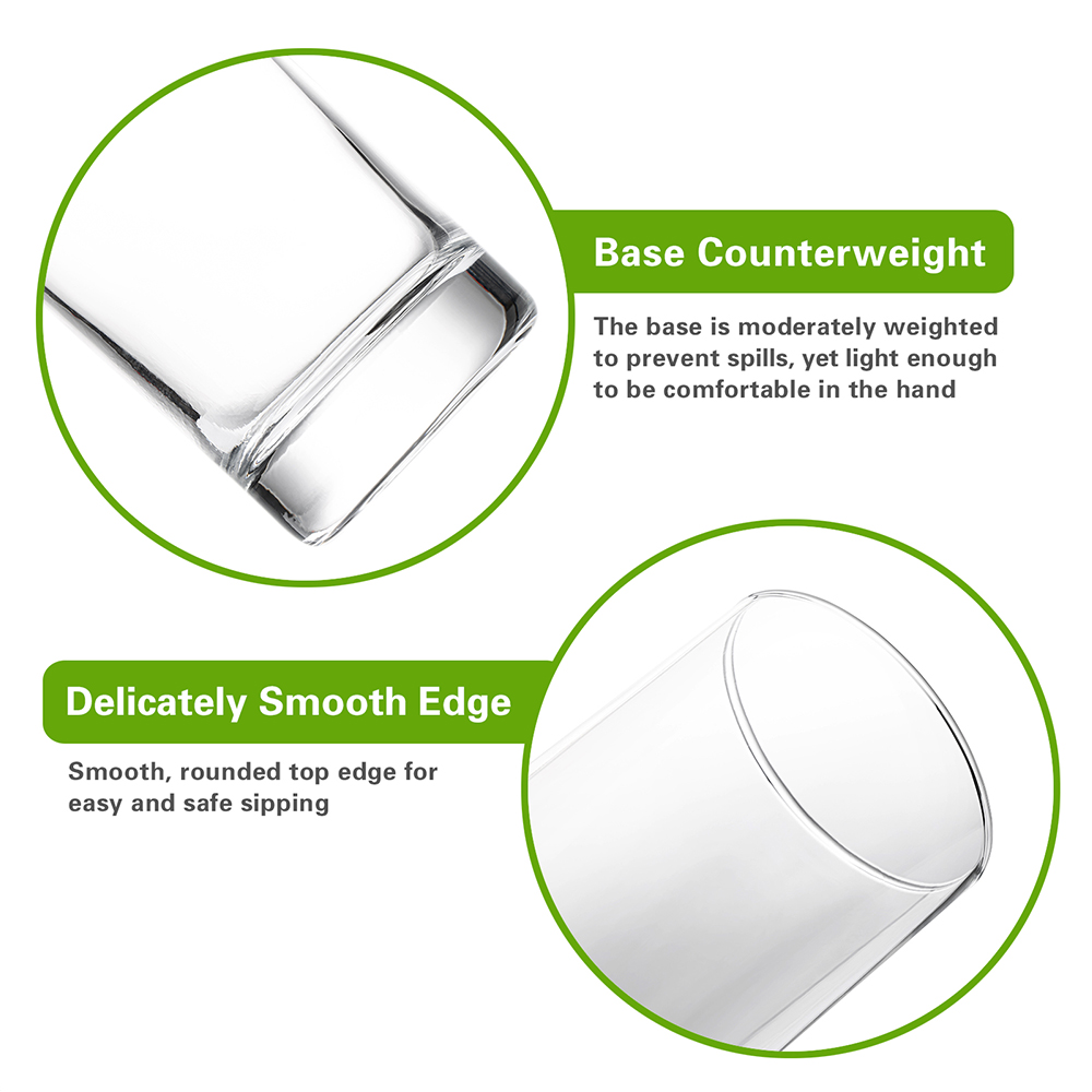 WOTOR 1/2/6PCS Glass Cup Clean Tumbler Drinkware Transparent Tea Juice Milk Coffee Mug Home Water Glasses Straight Beer Mug