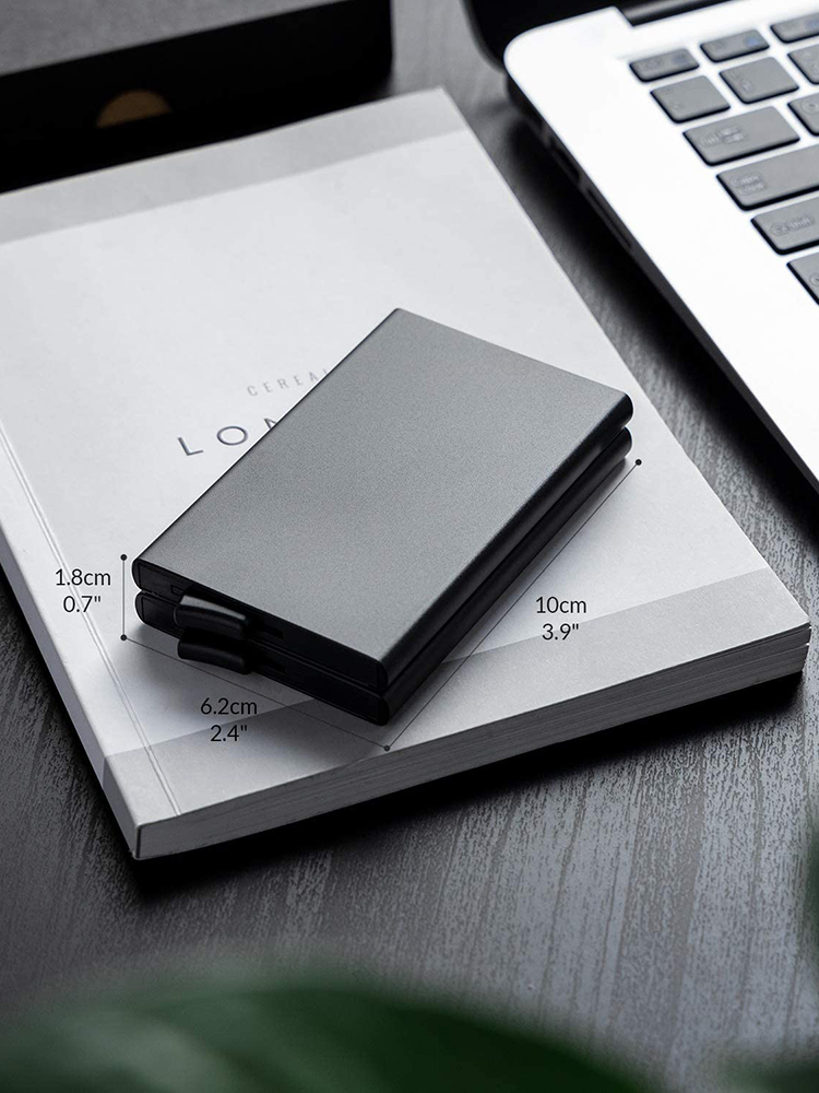 2022 korttikotelo metallia rfid nfc suojauksella kortti lompakko miesten lompakko tuplaalumiini korttikotelo 10 kortille