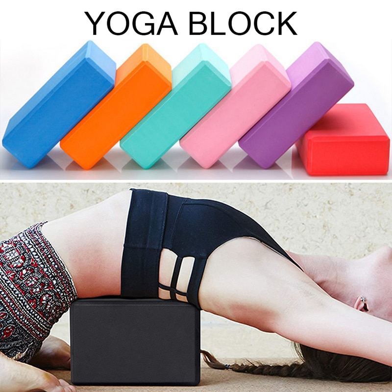 Høj tæthed eva yoga blok farverig skum blok pilates mursten fitness træning strækker sundhedstræning til gym kropsformning # x