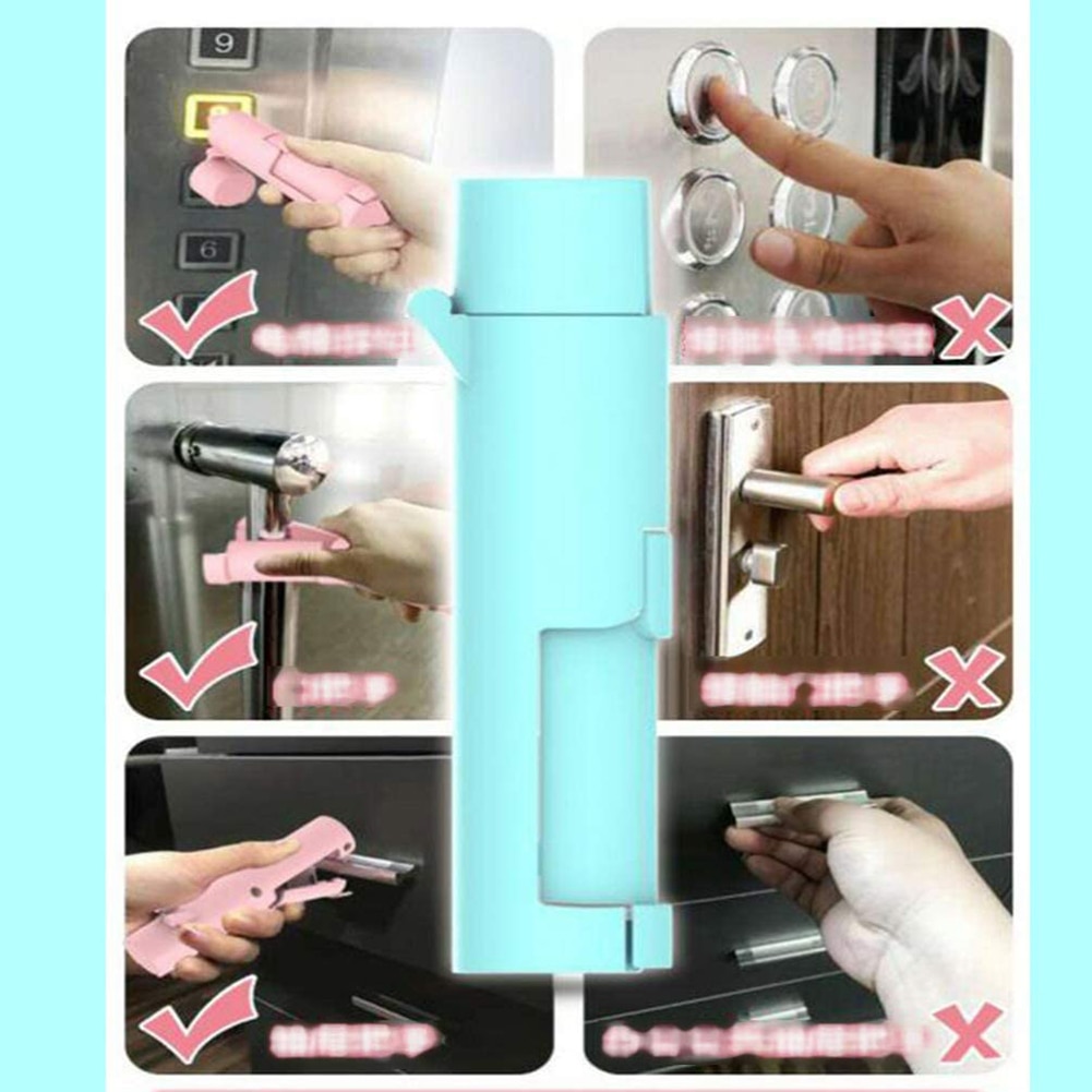 Door Opening Tool Elevator Pressing Handle Expert Door Tool Portable Doorknob Handle Non-Contact Assist Tool