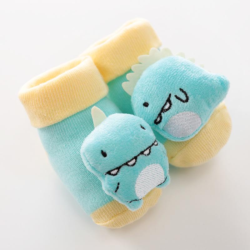 1 Paar Herfst Winter Baby Sokken Vloer Antislip Katoen Cartoon Pop Sokken Met Bells Baby Meisjes Jongens Zachte leuke Laarzen: 06 / 6-12 months