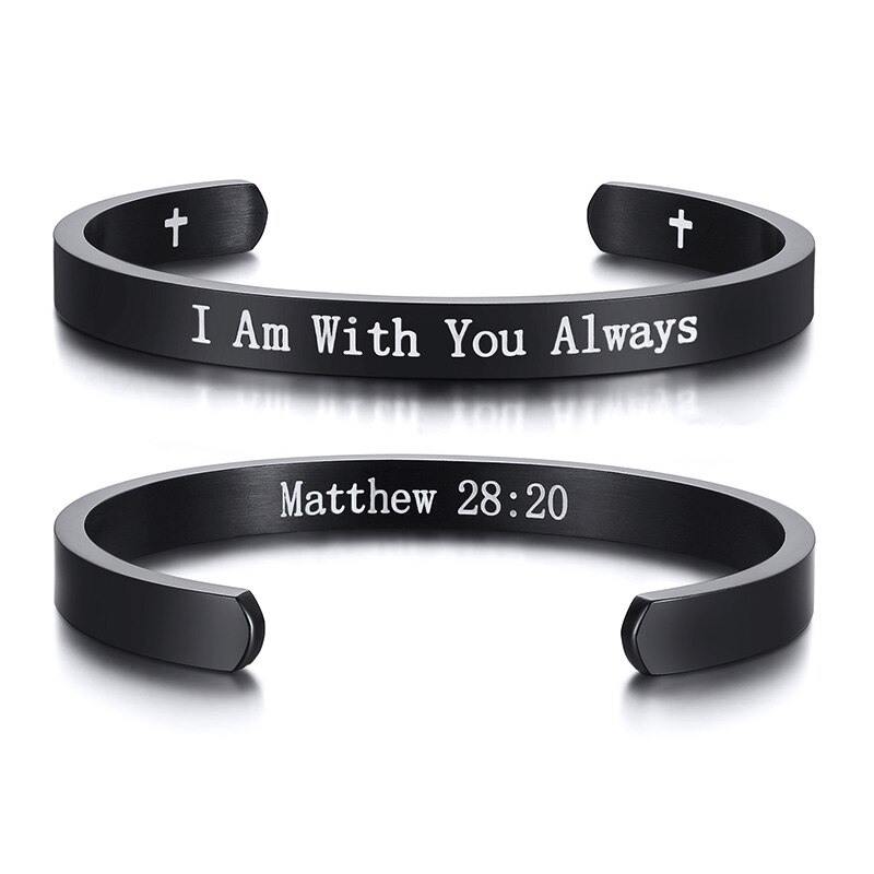 Jean 3:16 verset de la Bible Bracelet chrétiens pour hommes femmes étude de la Bible bijoux religieux pour dieu tant aimé le monde 56MM: 384B-3
