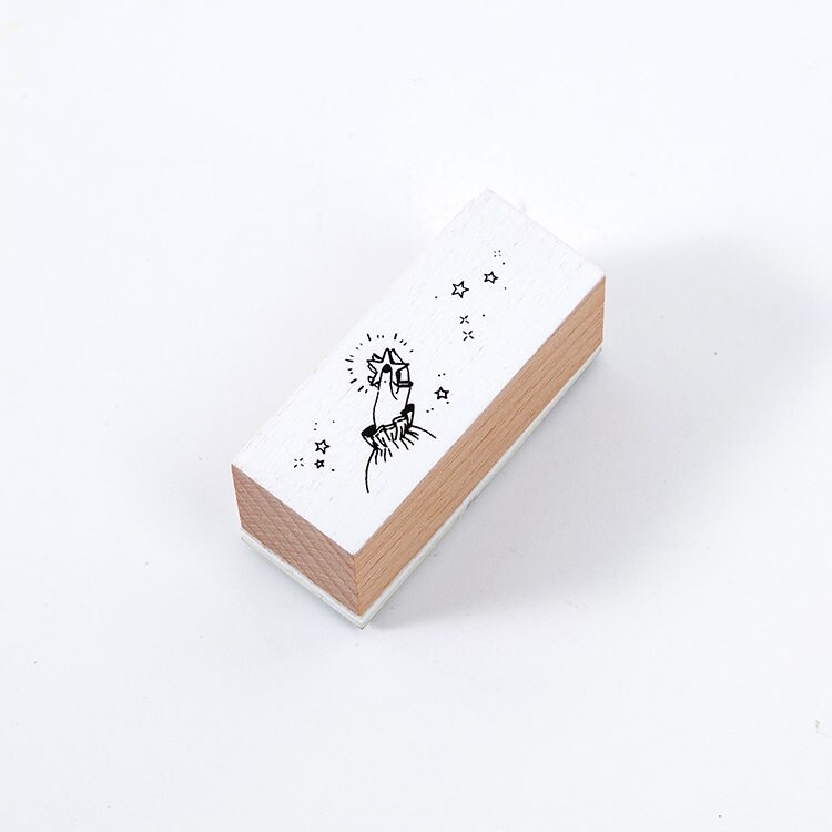 Vintage Girl Fingertip gestums estampillas estándar papelería diario flores sello de madera bricolaje sellos para álbum de recortes: zhaiyikexing