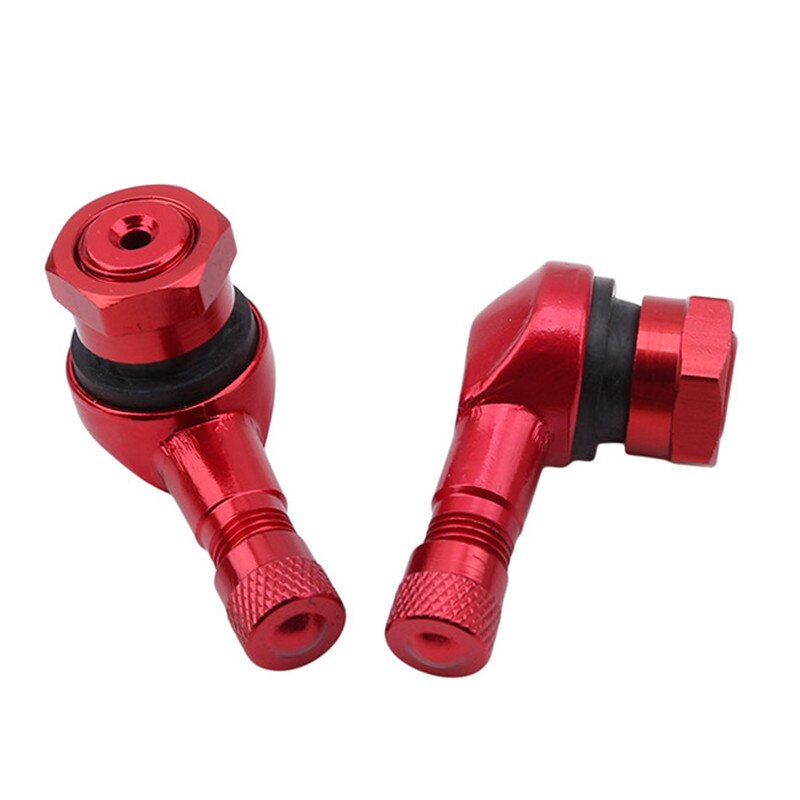 2 Pcs 90 Degree Angle Brass Air Tyre Valve Schrader Valve Stem For Auto Truck Motorcycle Car Accesspries: Red