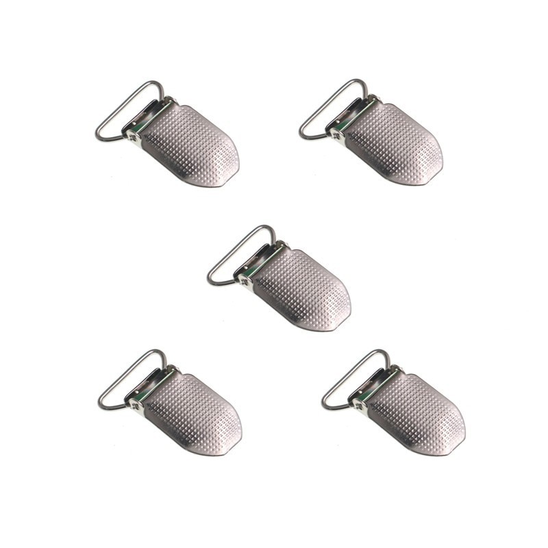 5 stks/partij Zilveren Metalen Brace Clips 20mm Jarretel Clips DIY Accessoires Dot Clip Riem Rechthoek Inserts