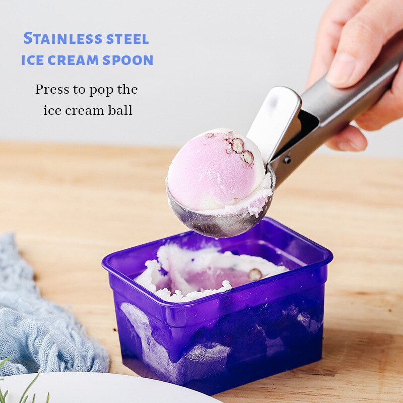 Ice Cream Stainless Steel Ice Ball Maker Yogurt Cookie Dough Meat Balls Ice Cream Watermelon Spoon Ice-cream Scoop