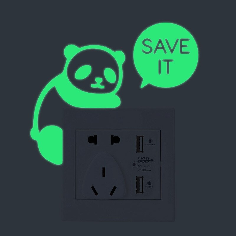 Glow In The Dark Lichtgevende Schakelaar Sticker Home Decor Cartoon Glowing Muurstickers Dark Glow Decoratie Sticker