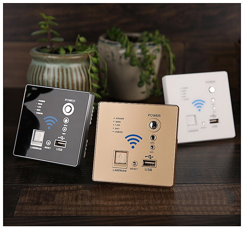 KAMANNI Wall router Wireless WIFI Router Whole Home Dual Band 2.4G Gigabit WiFi Built-in Antennas Wifi Router with USB