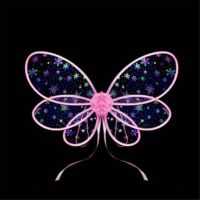 Meisjes Vlinder Vleugels Voor Fairy Kostuums Halloween Party Cosplay Prinses Vleugels Vrouwen Meisje Fairy Elf Prinses Engelenvleugels: PINK